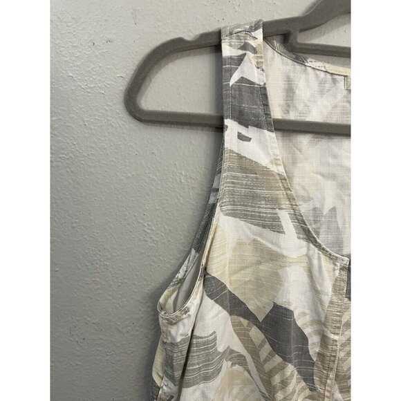 Prana McKenzie Tank Top Tropical Front Tie Blouse Size Medium - Picture 3 of 9